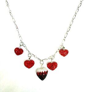 💖💖💖 Valetine Ruby Swarovski Crytal Heart Necklace